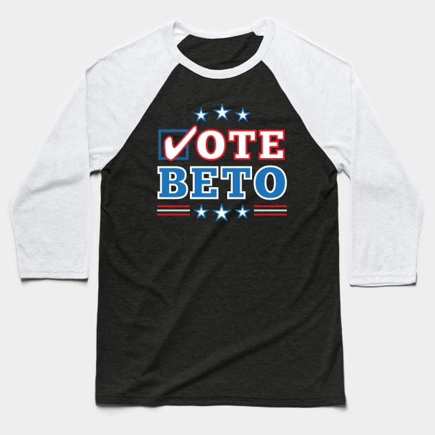 Texas "Vote Beto" O'Rourke for US Senate Election Baseball T-Shirt by Elvdant